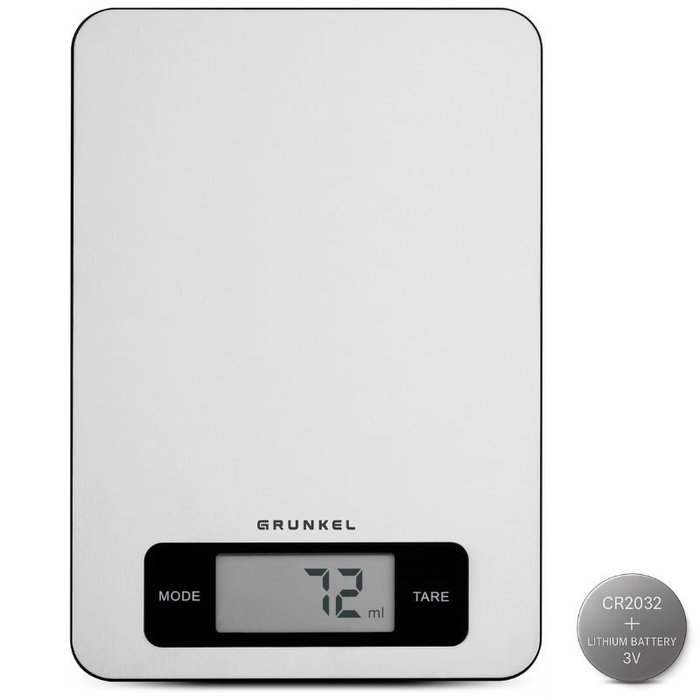 Grunkel Báscula de cocina electrónica BC-COOKXT plata hasta 5kg